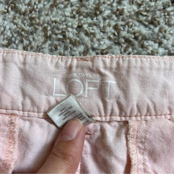 🦋 LOFT Pink Peach 6 Inch Shorts Summer Spring Casual 10 Pastel - Picture 2 of 7